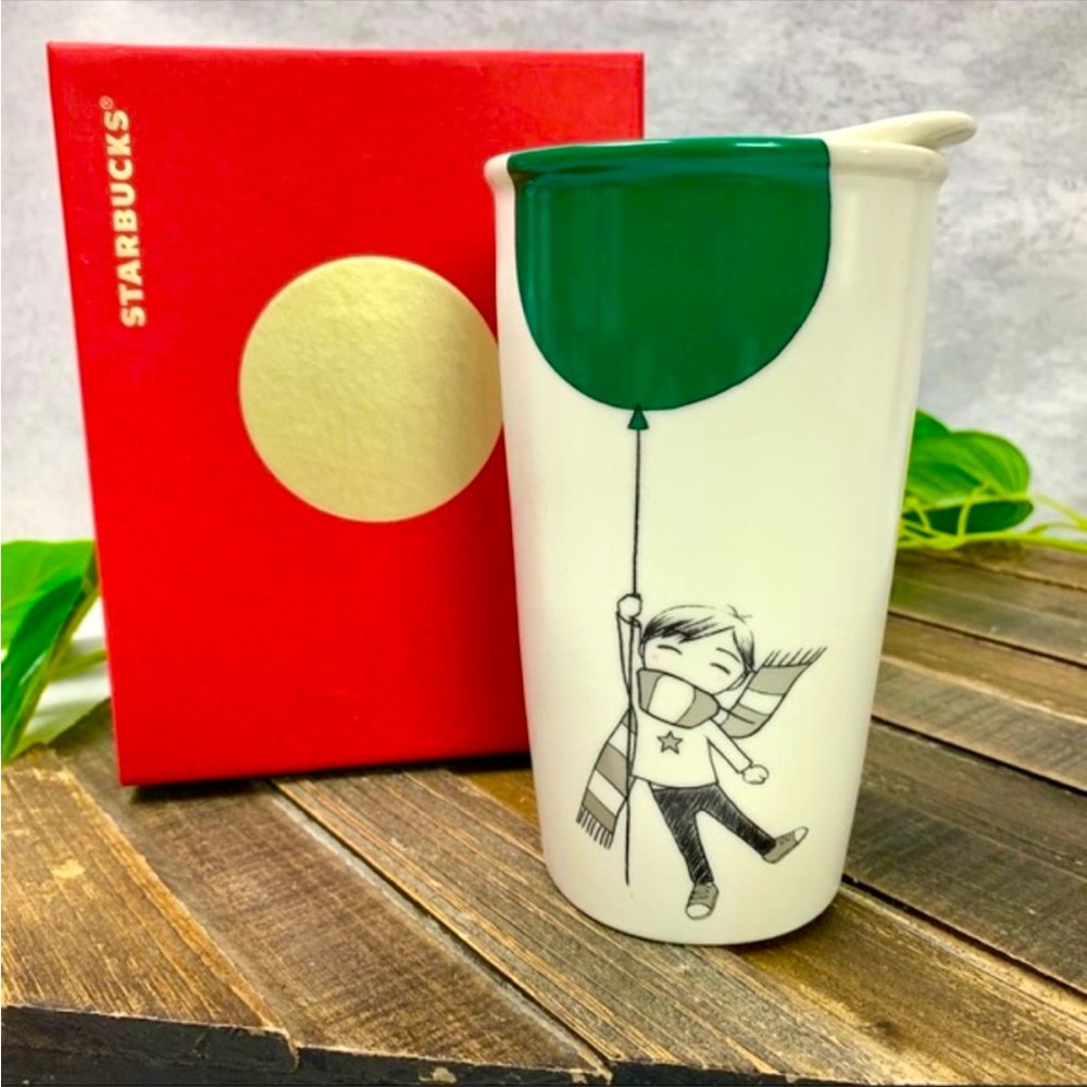 COPY - Starbucks winter snow ballon boy ceramic tumblr